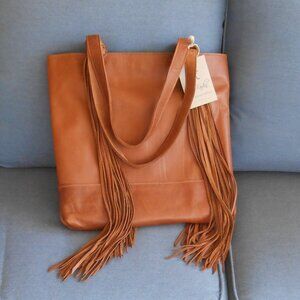 NWT Sundance McFadin Two Bar West Ways of the Heart Shae fringe leather tote bag